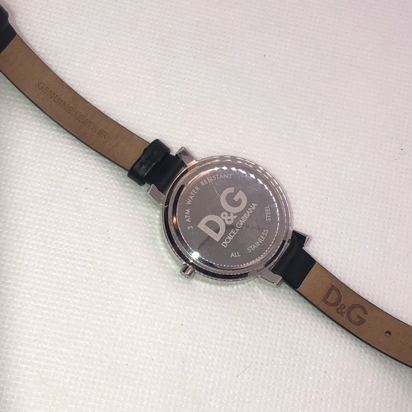 D&g Dolce & Gabbana Hoop-La Silver LoBlack Dial DW0520 Authentic 6” - 8.2” - Picture 4 of 7